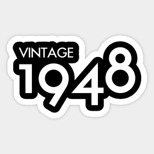 Vintage 1948 Gift 72nd Birthday Party Sticker